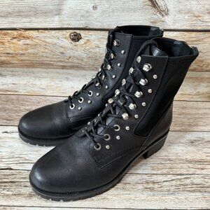 PAIGE Lace Up Military Chunky Black Boots Womens 8.5